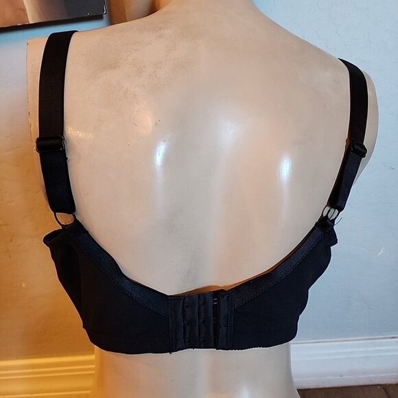 Mierside Bra 40G Black Underwire Unlined Cotton Blend - Picture 2 of 4